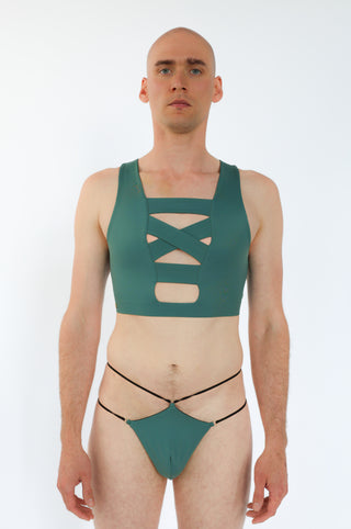 Temptress Mens Pole Dancing G-String Thong Xandu Green