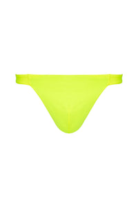 Sustainable mens pole wear: Sway Jon - pole wear - in electric yellow - ECONYL regenerated nylon - pole wear