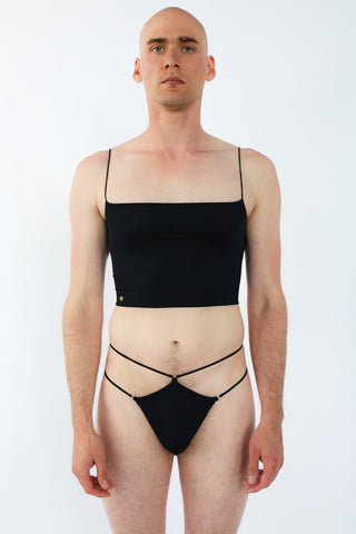 Temptress Mens Pole Dancing G-String Thong Black