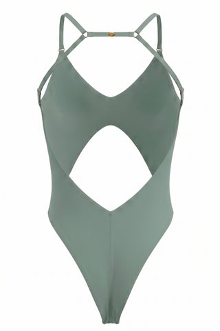 Naomi Mens Pole Dance Bodysuit V2 Xandu Green