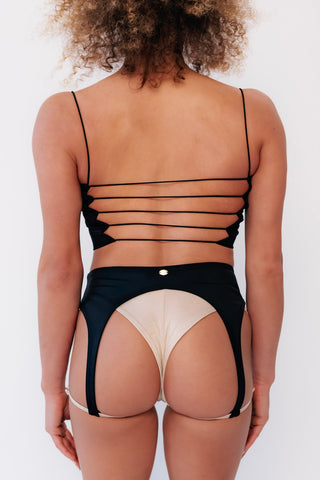 Agata Strappy Back Spaghetti Strap Cropped Tank