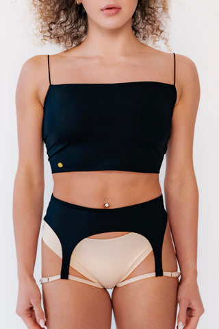 Agata Strappy Back Spaghetti Strap Cropped Tank