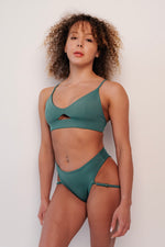 Carla Pole Dance Top Xandu Green