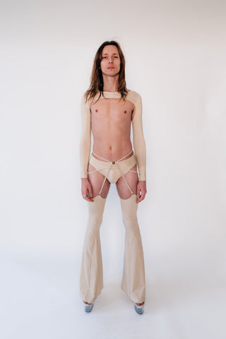 Lauren Sparkly Longsleeve Shrug Champagne Gold