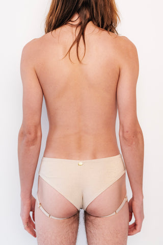 Nathan Garter Shorts Champagne Gold