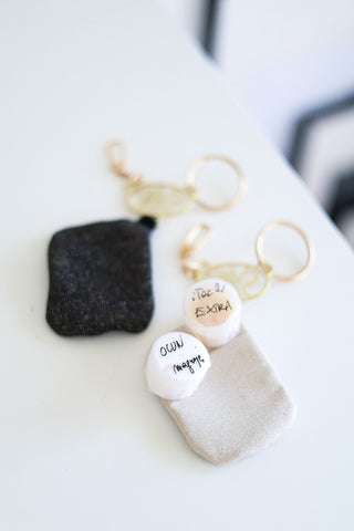 Sway Logo Keychain Champagne Gold - Sparkly Pole Dance Accessory with Storage Pouch