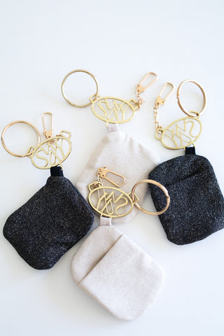 Sway Logo Keychain Champagne Gold - Sparkly Pole Dance Accessory with Storage Pouch