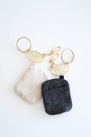 Sway Logo Keychain Champagne Gold - Sparkly Pole Dance Accessory with Storage Pouch