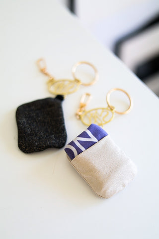 Sway Logo Keychain Champagne Gold - Sparkly Pole Dance Accessory with Storage Pouch