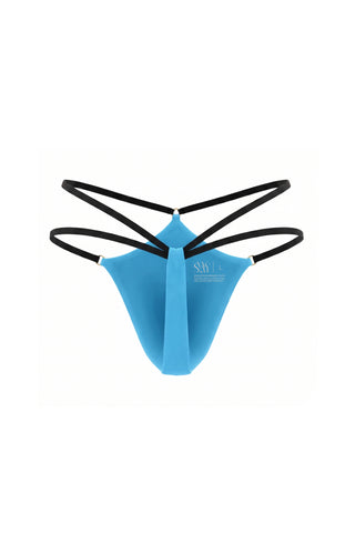Temptress Mens Pole Dancing G-String Thong Blue Lagoon